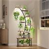 BACEKOLL Supporto per piante da interno con luci di crescita, scaffale per piante in metallo a 9 livelli, altezza 162,6 cm, multiplo