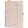 POPRUN Agenda del Docente 2026 2027 A5 21,5x15,3cm Spirale-Agenda Maestra 2026/2027 Settimanale con Scheda Mensile da Ago.2026-Lug.2027. Copertina in PU Morbida e Carta Spessa da 90g/m², Rosa Pallido