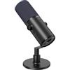TONOR Microfono podcast dinamico per studio, microfono XLR/USB, cancellazione del rumore AI, funzione tap mute, jack per cuffie da 3,5 mm, controllo volume, micro con supporto da tavolo, nero, TD510