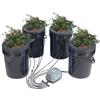 VEVOR DWC Sistema di Coltivazione Idroponica, Kit Top Drip, Coltura in Acque Profonde da 20 Litri, 4 Secchi, con Pompa ad Aria, Pietre porose, Dispositivo di Livello dell'Acqua, per Verdure in Foglia