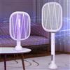 XUNIVERS Racchetta Zanzare Elettrica,Paletta Mosche 4000V 1500mAh con USB Base Di Ricarica e LED Luce Viola,Protezione Griglia a Tre Strati,Efficace Contro insetti per Casa Giardino Cucina e Esterno