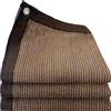 ZGYWWDD Telo Ombreggiante Esterno Rete Ombreggiante,Telo Esterno Con Occhielli Resistente Raggi 80% UV Vela Ombreggiante, per Giardino/Pergola/Serra/Balcone/Cortile (Marrone, 2×2.5m)