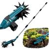 Sillar Coltivatore 2 in 1 Manuale, Arieggiatore Rotativo con Sarchiatore per Erbacce, Attrezzo da Giardino in Acciaio Inox e Manganese per Prato, Orto, Terreno, 182 cm