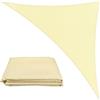 MissYolo Tenda parasole triangolare, impermeabile, 4 x 4 x 5,7 m, per esterni, con protezione dai raggi UV, per cortile, piscina, patio e giardino e uso familiare (giallo chiaro)