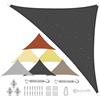 Sichtschutz Tenda parasole impermeabile, triangolare, 2,5 x 2,5 x 3,5 m, in poliestere PES, 95% protezione dai raggi UV, resistente alle intemperie, antistrappo, molte misure e colori con set di