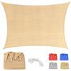 YAOYI Tenda A Vela 2.5x3m Rettangolare Vela Ombreggiante HDPE Traspirante, Protezione Raggi UV 95%, per Feste All'aperto in Terrazza Piscina Giardino, con Corda, Beige