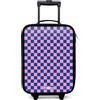 NoBoringSuitcases.com NoBoringSuitcases© Valigia Per Bambini Compatto Bagaglio Ultraleggero | 48x31x19 cm - Trolley A Mano Rigidi LED Ruote Valigie Neonato - Ragazze - Blocchi - Blu - Rosa