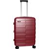 Vipbox Valigie Rigide Media 65cm Espandibile Policarbonato Ultra Leggera Trolley da Viaggio Durevole Valigia con Chiusura TSA e 4 Ruote (Rosso, L(65cm))