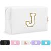 Anntry trousse da borsa,Borse con iniziali personalizzate con cerniera, borsa cosmetica carina,Multifunzionale Trousse Borsa da Viaggio per Trucchi in pelle PU,Borsa Toilette per Donne ragazze A-Z