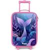 NoBoringSuitcases.com® Valigia Rosa Per Bambini Compatto 48x31x19 cm Bagaglio Ultraleggero Trolley A Mano Rigidi LED Ruote Da Viaggio - Ragazze - Sirena - Subacquea - Viola - Blu