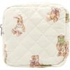 Long Keeper Piccola borsa per il trucco per borsa cosmetica con scomparti piccola borsa da toilette mini borsa da viaggio borsa da toilette, Orsetto carino., L, Piccola trousse per trucchi
