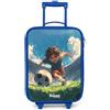 NoBoringSuitcases.com NoBoringSuitcases© Valigia Blu Per Bambini Compatto Bagaglio Ultraleggero | 48x31x19 cm - Trolley A Mano Rigidi LED Ruote Valigie Bimbi - Ragazzo - Calcio - Stadio - Pittura