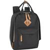MADISON & DAKOTA Mini zaino in tela per uso quotidiano e zaino da giorno in blocchi di colore solido, Nero , S
