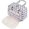 Narwey Beauty Case da Viaggio, Grande Beauty Case da per Donna Uomo, Borsa da Toilette Wash Bag per Travel Kit Viaggio (Scacchiere Blu Grigiastro)