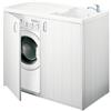 DEODATO Mobile lavatoio copri lavatrice reversibile bianco Negrari con ante 109x60x92 cm
