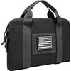 ZJIEYU Borsa Tattica per Pistola, Borsa Imbottita e Portatile per Riporre Pistola e Caricatori, Protezione Portatile per Pistola, per Sport All'aperto Caccia e Poligono di Tiro(Black)