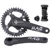 LHHL MTB 170mm Integrate Cave Guarniture 32T 34T 36T 38T Lega di Alluminio Singolo Ingranaggio Guarnitura con BSABB(Rot,38T)