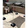 Elitix Pali per Telo Vele Ombreggianti Set da 4 Pali per Tenda Parasole con Base, Pali Retrattili per Vela Ombreggiante (Uso Garage/Esterno) Senza Foratura, Supporti per Telo(Black,400CM/13.1FT/60KG)