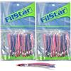 PRO FILSTAR 20 pezzi di Polpi Luminosi SHIRASU 5cm - Esca Artificiale Glitter Rosa/Blu - Esca di Gomma per Sabiki Rig - Aringhe & Sgombro & Calamari - Esche da Pesca in Acqua Salata - Fishing Set
