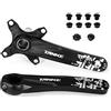 QHYRZE Guarnitura for MTB 170mm Set di Pedivelle Mountain Bike Integrate Cave Pedivelle in Lega di Alluminio Compatibili con Corona Singola/Doppia/Tripla(Rot)