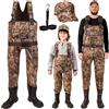 DaddyGoFish Waders in Neoprene Per Bambini E Adulti, Bootfoot, Pesca E Caccia Con Berretti Mimetici E Gancio Per Trampolieri
