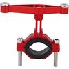 Domary Supporto Adattatore per Portaborraccia, Portaborraccia Regolabile in Lega di Alluminio per Reggisella Manubrio Mountain Bike da Strada, con Diametro del Tubo di Install (Rossa)