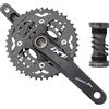 QHYRZE Bicicletta da Montagna Guarnitura Cava Set di Pedivelle 170mm 24-32-42T Tripla Corona MTB, 9/10 velocità(Black)