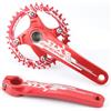 LHHL 170mm Mountain Bike Guarnitura Integrate Cave 32T,34T,36T,38T Singolo Ingranaggio Manovella Compatibilità 8/9/10/11/12 velocità(Black,38T)