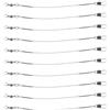 Toyvian 20 Pezzi Attrezzatura in Acciaio per Filo Anti-Morso Girella per Lenza da Pesca Attrezzatura Leader Rig Anti-Morso per con Leader di Resistenza Moschettone