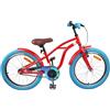 Runheo Bicicletta per bambini da 18 pollici, colore rosso, telaio in acciaio con freno a cerchione e freno a contropedale, 1 velocità, 10,2 kg, con campanello, parafango e cavalletto, per 5-7 anni