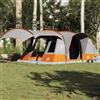 Generic Tenda da Campeggio a Tunnel 5 Posti Verde Impermeabile, Poliestere 185T con Rivestimento PU, 2 Camere da Letto, Vestibolo, E-Port, Custodia da Trasporto Inclusa