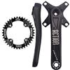 LHHL Mountain Bike Integrate Cave Guarnitura 34/36/38T Ingranaggio Guarnitura 170/172,5/175mm Lega di Alluminio MTB Braccio Pedivella for 8/9/10/11/12 velocità(Blue170mm,38T)
