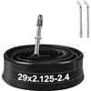 XUNNIU Camera d aria mtb 29 pollici, Camera d'aria per Bicicletta 29 x 2,125-2,4 FV 48 mm ETRTO 50/58-622, Camere d'aria con valvola Presta,Camere d'aria per Mountain Bike, E-Bike, City Bike
