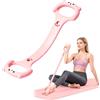 Generic Confezione da 2 fasce di resistenza, con manici antiscivolo, fasce elastiche di resistenza per correggere la postura, yoga, pilates, fisioterapia, braccia, schiena, spalle, allenamento a casa (rosa)