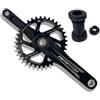 LHHL 32T 34T 36T 38T Mountain Bike Guarnitura 170mm Guarnitura MTB Integrate Cave Lega di Alluminio Bici Guarniture Denti Larghi E Stretti Pignoni con BB(32T)