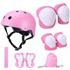 Vexnaro Set Protezioni Bambini con Casco Regolabile, Ginocchiere Gomitiere Polsiere 9 Pezzi con Zaino e Fascia, Kit Protezione per Pattini Skateboard Bicicletta Monopattino Pattinaggio (Viola)