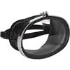 Kelawoly Maschera Subacquea a Lente Singola Occhiali Ovali in Vetro Temperato con Cinturino Regolabile in PVC per Snorkeling e Apnea (L)
