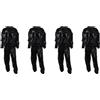 Vjsujehgy 4X Pesante Dovere Fitness Peso Perdita Sudore Sauna Completo da Uomo Esercizio Palestra Anti- Riposa in Pace - Nero 4XL
