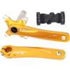LHHL Manovella for Mountain Bike Set di pedivelle in Lega di Alluminio Integrato Cavo da 170 mm con Movimento Centrale(Gold)