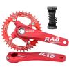LHHL MTB 170mm Integrate Cave Guarniture 32T 34T 36T 38T Lega di Alluminio Singolo Ingranaggio Guarnitura(Rot,32T)
