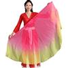 DSFIHJO Ventagli Danza del Ventre Chiffon Grande ventaglio Velo Apertura Puntelli da Ballo Lisca di Pesce Manico Pieghevole Cinese 85 cm(Color 10,2PCS)