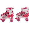 Mtlavishness Pattini a Rotelle Lavishness per Bambini Ragazzi e Ragazze Pattini Quad a Quattro Ruote con Comoda Rete in PVC Design Stabile per Principianti Uso Interno ed Esterno Eleganti (Rosa)