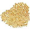 IOBIDDYS 300 Pezzi Perline da Pesca Dorate ABS Rondonde 3-5mm per Attrezzatura Pesca Portatile Aspetto Liscio e Legatura Esche