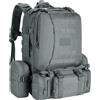 Wiserset Zaino tattico militare da 60 l, grande zaino di sopravvivenza Molle per uomo e donna, borsa rimovibile per esterni, zaino da viaggio per EDC, campeggio, escursionismo, caccia, grigio