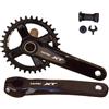LHHL Mountain Bike Guarniture 170/175mm Integrata Cava Guarnitura MTB Braccio Pedivella 34/36/38T Rotond Denti Larghi E Stretti Movimento BB(170mm,36T)
