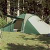 Generic Tenda da Campeggio a Cupola per 6 Persone Verde Impermeabile con Parapioggia Staccabile, Pali King per Tettoia, 2 Camere da Letto, Poliestere 185T con Rivestimento PU, E-Port