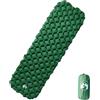 Runheo Materassino gonfiabile verde, 190 x 58 x 6 cm, in nylon 40D con rivestimento in TPU, ultraleggero, impermeabile, per campeggio, trekking, attività all'aperto, festival, bivacco e viaggi
