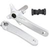 LHHL Mountain Bike Braccio Pedivella Integrate Cave Sinistra E Destra 4 Artigli Guarnitura for MTB 170mm Lega di Alluminio Manovella Set Filettato Movimento Centrale(Silver)