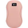 Haofy Riscaldatore Tascabile Elettrico Scaldamani USB Compatto con Riscaldamento Bifacciale per attività All'aperto 6000mAh (PINK)