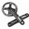 LHHL MTB Guarnitura Quadrata 170mm Mountain Bike Ingranaggio Guarnitura Durata Lega di Alluminio Braccio Pedivella 32/34/36/38T Ingranaggio Singolo 8/9/10/11 velocità(Black,36T)
